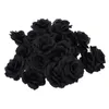 Aufbewahrungstaschen 20 PCs Schwarze künstliche Seidenblumenparty Hochzeitshaus Büro Garten Dekor DIY