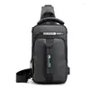 Backpack Fashion Men Nylon Rucksack zum Laden von USB -Schnittstelle Männliche Crossbody -Bag -Schulter -Messenger -Chest -Taschen Rucksack Daypack