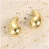 Hoop Huggie Fashion Tear Drop 14K Brincos de ouro Supere para mulheres leves de jóias da moda aquática suave 2024 Entrega dhqxe