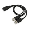 2024 High Quality USB One Female Two Male Data Charging Cable and 1 Minute 2 USB Data Cable 30cm for One-to-Two Charging Connection Ensures