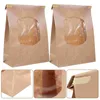 Storage Bottles 50 Pcs Paper Bread Bags Convenient Treat Accessories Kraft Window Baking Wrapping Pouches Water Proof