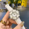 Popular Casual Top Brand Quartz Wrist Watch for Women Girl Crystal Flower Style Leather Strap Watches CHA40