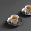 صواني الشاي المصنوعة يدويًا كوبًا معدنيًا يدويًا بامبو الخيزران جولة