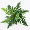 Decorative Flowers Artificial Fern Plant Leaf Plastic Silk Cloth Fake Wedding Party