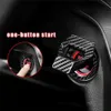 Ny 2021NEW MOTOR START STOPP STÄLLA DECORATIVE Auto Accessories Push Button Sticky Cover Car Interior Car-Styling