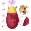 Saugen Brustwarzen Klitoris Zunge Lick Stimulator sexy Spielzeug für Frauensaugklitoralvibrator Krone Rose