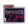 Invasor infantil Game Zim Game Pin Game Game Film Citas broche Insignia de películas de anime lindas Pins de esmalte duro