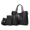 Bag 3 Pcs/Sets Women Handbag Messenger Purse High Quality Pu Leather Shoulder Tote Bags Ladies Printing Handbags