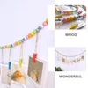 Frames Tassel Bead String Wooden Clip Po Hanger Light House Decorations For Home Beaded