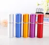 5ML MINI Portable Portable Perfume Atomizer 5 مل زجاجة رذاذ الألومنيوم فارغة العطر جودة عالية ملونة 3003618