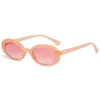 Sonnenbrille Retro Elliptical Hip-Hop Small Rahmengelee Colored Summer Decorative Gläses Street Pography für Frauen