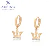 Hoop Earrings Xuping Jewelry Exquisite Hang Ear Clips Gold Color Piering Sag For Women Unique Christmas Classics Gifts X000769171