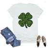 Dames T Shirts St. Patrick's Day T-shirt vrouw Lucky T-TEE Top Vrouwelijke Zomert-shirt met korte mouwen