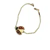 Designer VAN Four Leaf Grass Ladybug Bracelet Female Thick Gold Electroplated Rose Double sided White Fritillaria Live Broadcast