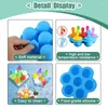 Baking Moulds 7 Holes Ice Cream Pops Mold Silicone Ball Maker Popsicles Molds Baby Fruit Shake Home Kitchen Accessories Tools