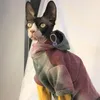 Vestuário de cachorro Esfinge roupas de gato sem pêlos de camiseta respirável para gatos roupas de tecido esticado de tecido gatinho camisa de estimação de casacos de cachorro presente