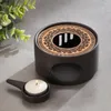 Candlers Base chauffage base en céramique stand de thé chauffeur de chauffage de chauffage de réchauffeur de lait avec tapis sans pour le café de la maison