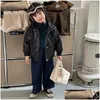 Jackets Ly Move 2024 Baby Girls Coats Autumn Winter Faux Fur Zipper Solid Kids Jacket Coat Boys Outer;