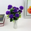Decorative Flowers 1PC 10 Layers Of Simulated 7 Head Carnation Bouquet Home Decoration For Weddings And Valentine's Day