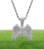 Game Console Pendants Iced Out Chain Bling CZ Gold Silver Color Men039s Hip Hop Rock Necklace Jewelry Kids Boy 9196338