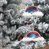 Decorative Figurines Christmas Plated Rainbow Pendant Durable Tree Creative Holiday Home Decorations Party Cartoon Cloud Decor