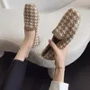 Casual Buty oddychające i wygodne na dzianinowe platforma Płaska Spring Houndstooth Design Speisher w ciąży