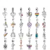 Bijoux de créateur Pandoras Perles de charme S925 Pure Silver Rainbow Nouveau produit Lavender Chrysanthemum Perles de cordes suspendu