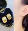 Boucle d'oreille en or 18 carats pour femmes Real Gold Jewelry anillos de Bizuteria anillos mujer boucles d'oreilles en pierre de pierre de pierre d'engagement Femme Femme Oreille 2207232908