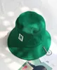 2018 Green Bucket Hat Fisherman Hats Mężczyźni Kobiety Outer Summer Street Hip Hop Dancer Cotton Panama City Hat8456612