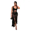 Casual Dresses Sleeveless Cutout High-Rise Maxi Dress Cut Out High Waist Long Female