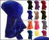 Máscaras suministros de fiestas festivas Gardenunisex Veet Durags Bandana Turban Capas pelucas Doo Durag Biker Headwear Headband Pirate Hat9009425