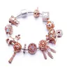 Nouveau 2021 Spring Rose Gold DIY Perles Bangles Valentine039 Day Bracelet Romantic Girlss Freinds Accessoires Bracelet pour WO5782200730