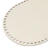 Förvaringspåsar oval träkorg Bottom Contuable Simple Style Diy Clear Texture Firm virkningsväska för ryggsäckar