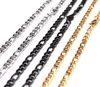 1828039039 Silver Gold Black Scegliere 5 pezzi lotto in bulk in acciaio inossidabile in acciaio inossidabile NK collegamento a catena gioielli per donne uomini GI7551320