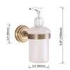 Liquid Soap Dispenser Kitchen Bathroom Hardware Accessories Retro Antique Brass Wall Mount Scrub Glass Dba743