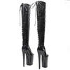 Scarpe da ballo laijianjinxia 23cm/9inch PU Platfort femminile Upper Women High Teli moderni Over the Knee Boots Pole 093