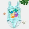 Spettacoli unici da bagno 1 ~ 11 anni Girls da bagno con costumi da bagno con costumi ananas per bambini da bagno per bambini che nuota