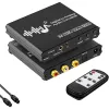 Connecteurs DAC Converter 192KHz / 24bit Digital To Analog Audio Converter Stéréo avec volume de basse IR Remote Adaptateur 3,5 mm