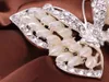 Brooches Silvery Tone Opal Like Stones Majestic Butterfly Statement Fashion Pin Brooch