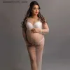 Robes de maternité Mesh Perspective femme enceinte Photographie longue jupe perle transparente transparente femme enceinte photo robe formelle robe forme Q240413