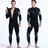 Menas de banho feminina 3mm Men's Full Corpody Diving Suit Neoprene Manga longa Manteramento Mantenha quente Inverno Profissional Snorkeling Snorthing