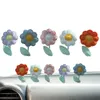 Piastre decorative decorazioni del cruscotto auto ornamentale a fiori all'uncinetto per veicolo veicolo pianta verde a quattro stagioni cabine piccole gadget