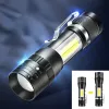 Hög effekt laddningsbar LED -ficklampa Mini Zoom Torch Outdoor Camping Strong Lamp Lantern Waterproof Tactical ficklampa