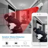 Câmeras IP Besder 5MP IPCAMERA Wi -Fi Outdoor AI Detectar Humano Detectar Câmera sem fio de áudio 1080p HD colorido Night Vision Security Camera CCTV 240413