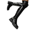 Boots Pu Over-the-Knee Modern 2024 Fashion Square Heel Ladies Scarpe inverno Slip-On Toe Toe Sexy Women's Sexy Women's