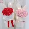 Flores decorativas Orendes Rose Artificial Bouquet Decor Arranjo de casamentos Festa para Forever Flower Anniversary Presente