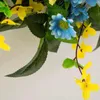 Dekorative Blumen künstlicher Jasminum Nudflorum Kranz Hochzeit europäischer Party Festival Dekor Eingangstür Home Wandfenster hängen