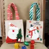 Kerstdecoraties Grote cadeauzakken met handvat Xmas Holiday Treat SackCloth Santa Claus Candy Bag Duurzame feestartikelen