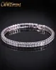 CWWZIRCONS Märke Square M Cubic Zirconia Tennis Armband For Woman White Gold Color Princess Cz Wedding Jewelry CB169 2202226909927