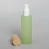 Bouteilles de rangement Pompe de lotion en verre / bouteille pulvérisée avec couvercle de grain en bois 40 ml mini toner à vendre